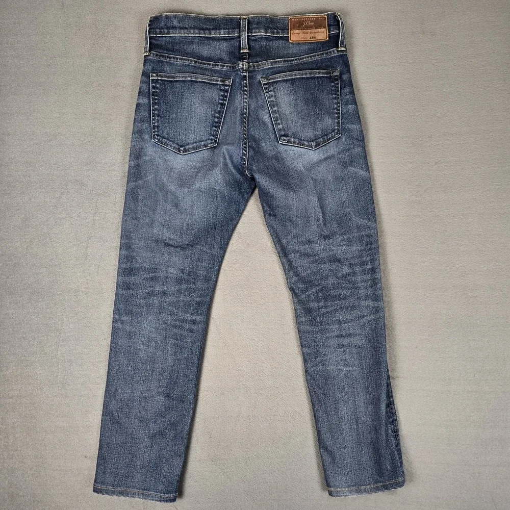 J. Crew 484 A Cone Denim Jeans Mens 30x30‎ Slim Fit Blue Med Wash Stretch
